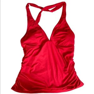 red Athleta tankini